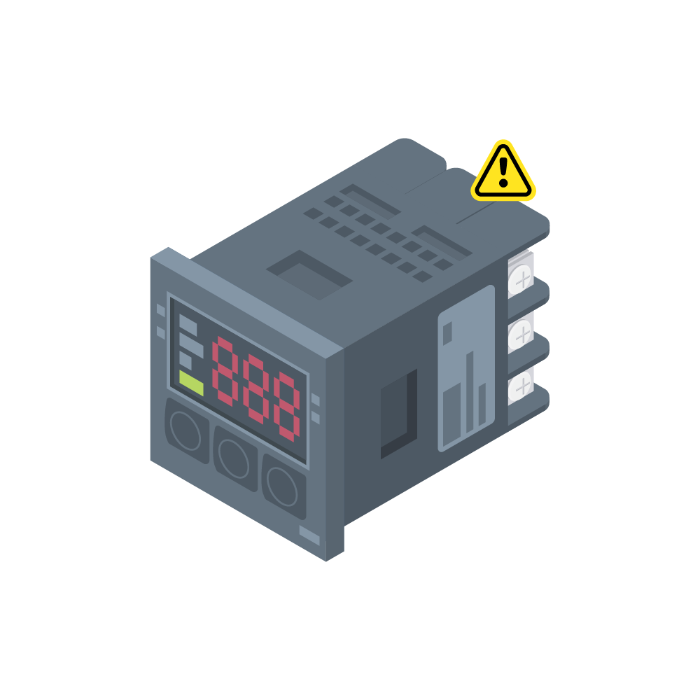 isometric vector graphic of BMS data PLC controller for central plant equipment