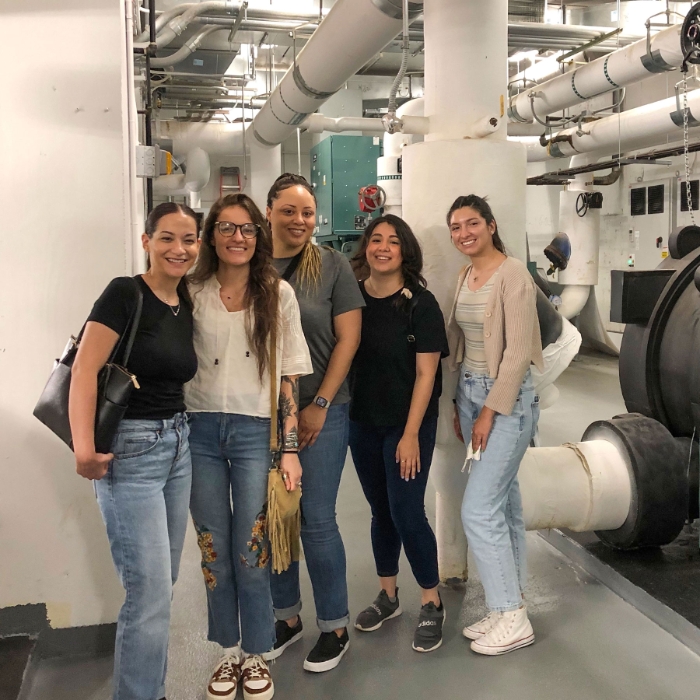 Photograph of the utiliVisor billing team in a central plant at a large NYC residential building