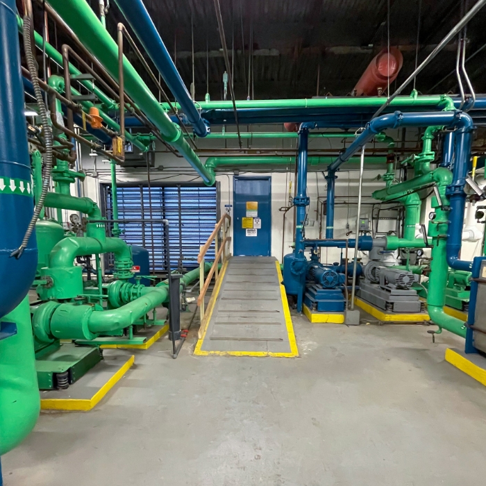 Central plant in a large retail shopping center in the Tri-State Region